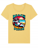 cu pisici in vacanță - Beach please Tricou mânecă scurtă guler larg fitted Damă Expresser