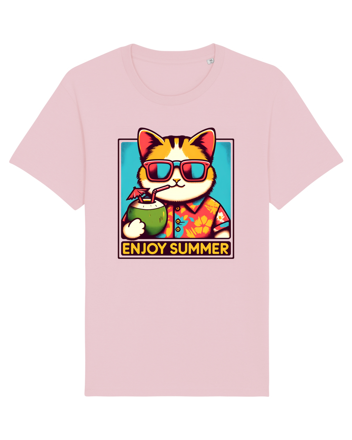 Tricou mânecă scurtă Unisex Rocker Cotton Pink