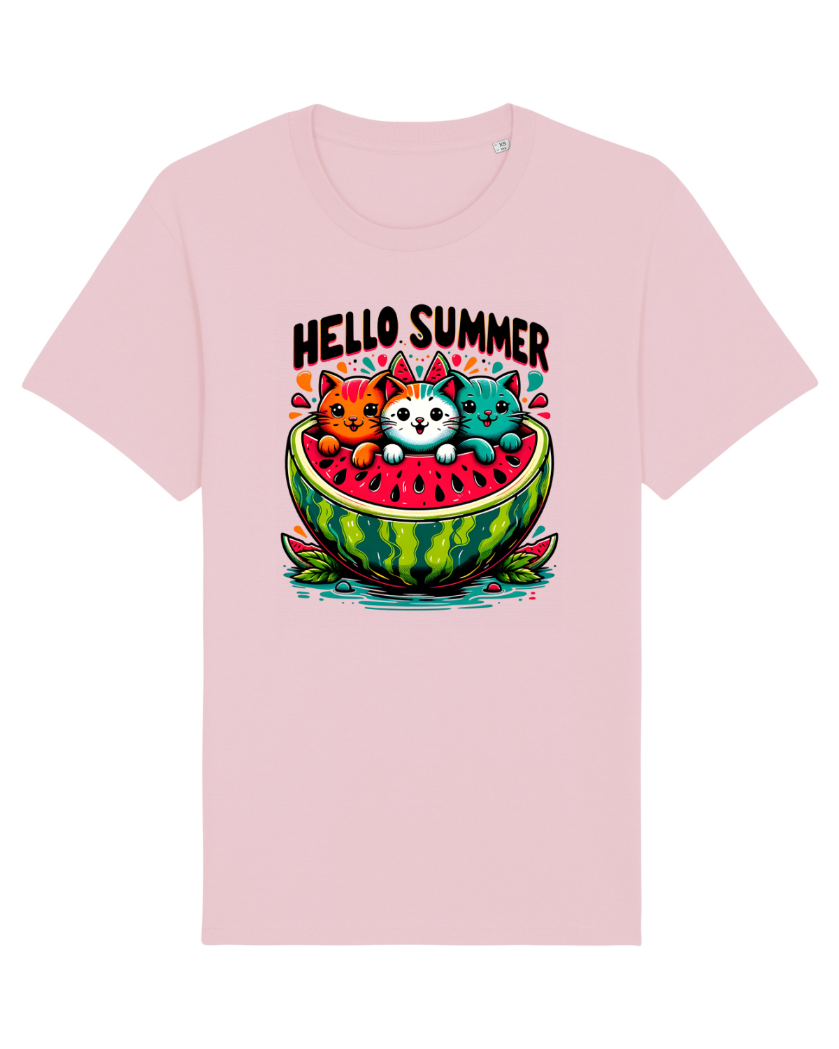 Tricou mânecă scurtă Unisex Rocker Cotton Pink