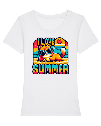 cu pisici in vacanță - I love summer White