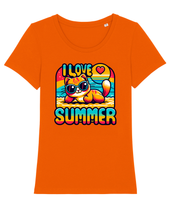 cu pisici in vacanță - I love summer Bright Orange