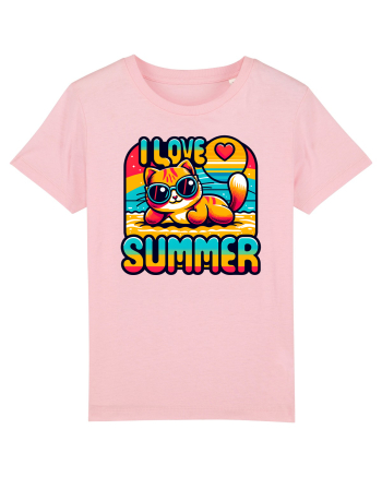 cu pisici in vacanță - I love summer Cotton Pink