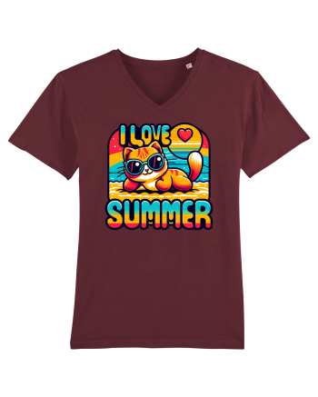 cu pisici in vacanță - I love summer Burgundy