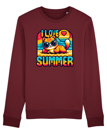 cu pisici in vacanță - I love summer Burgundy