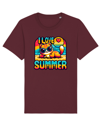 cu pisici in vacanță - I love summer Burgundy