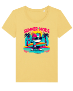 cu pisici in vacanță - Summer mode Tricou mânecă scurtă guler larg fitted Damă Expresser