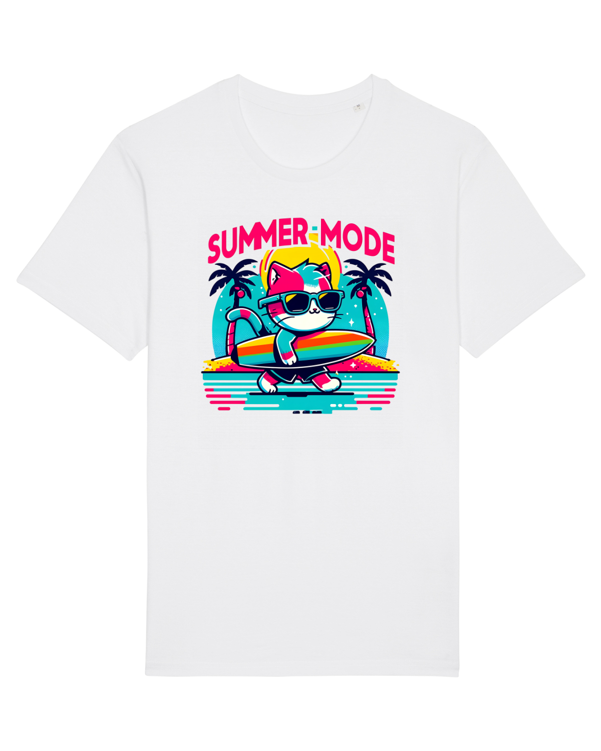 Tricou mânecă scurtă Unisex Rocker White