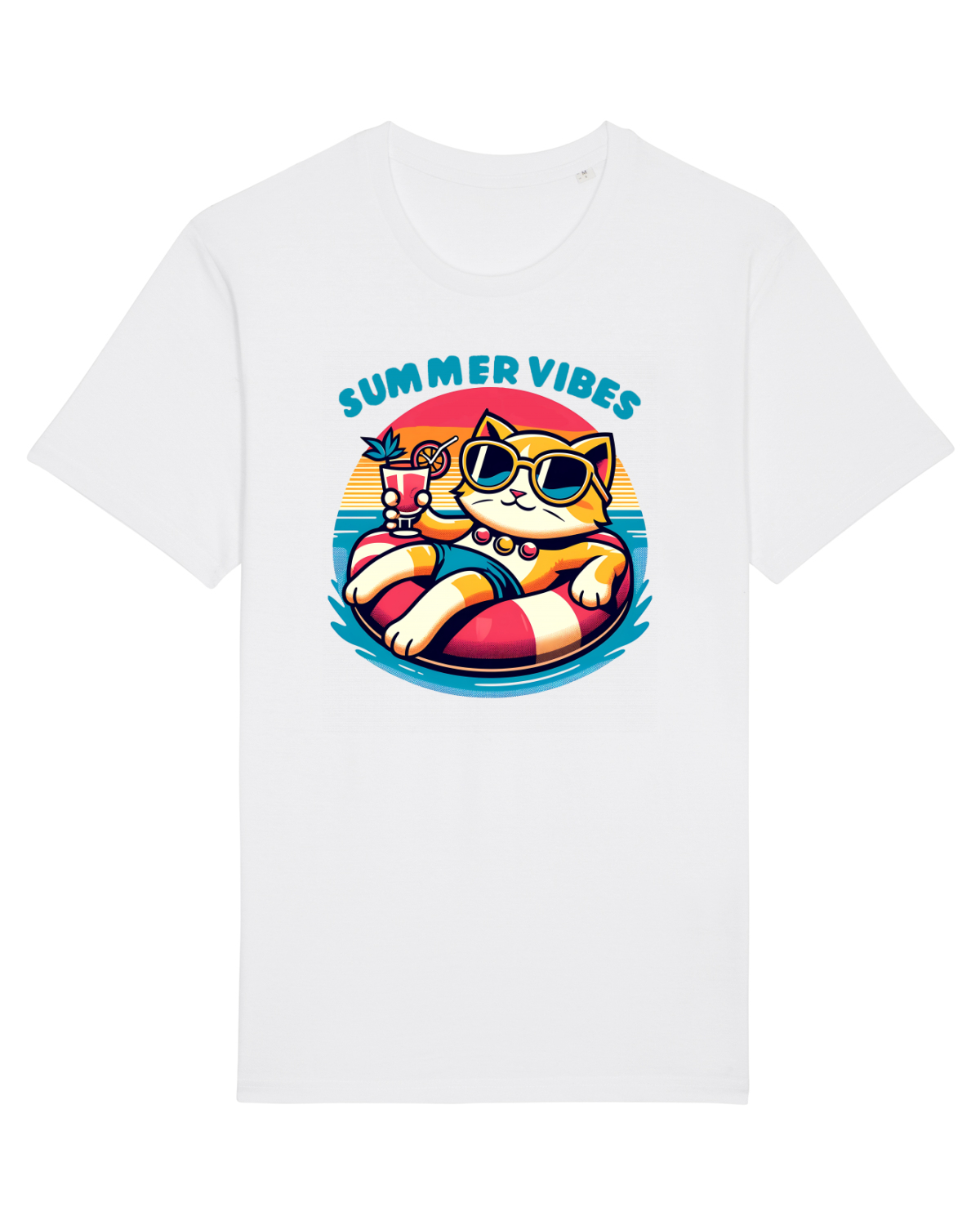 Tricou mânecă scurtă Unisex Rocker White