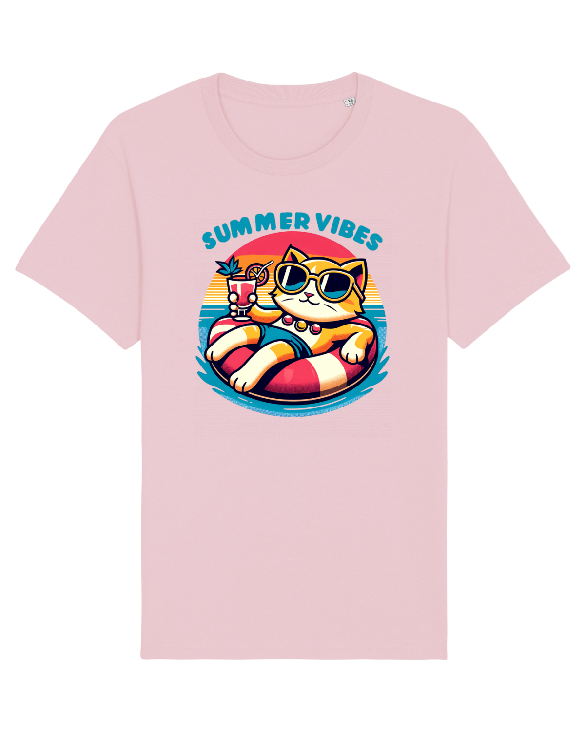 Tricou mânecă scurtă Unisex Rocker Cotton Pink