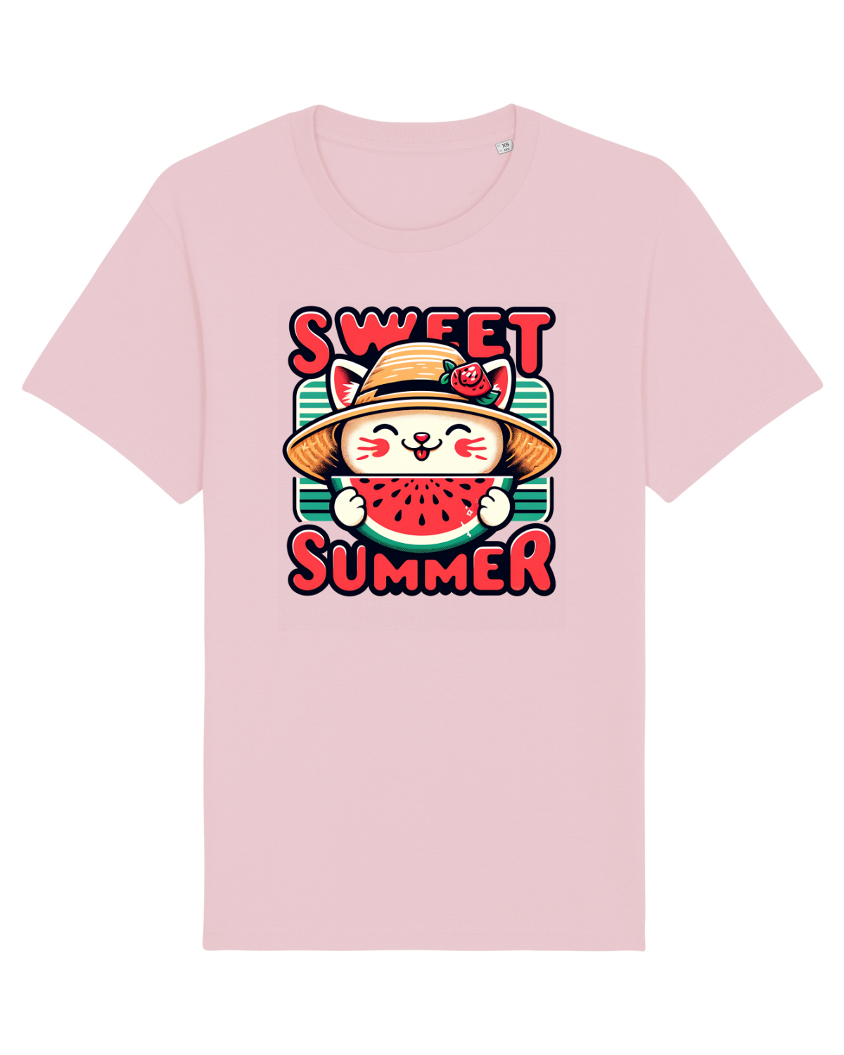 Tricou mânecă scurtă Unisex Rocker Cotton Pink