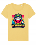 cu pisici in vacanță - Water-meow-lon Tricou mânecă scurtă guler larg fitted Damă Expresser