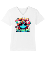 Hello summer - Crabul jucăuș Tricou mânecă scurtă guler V Bărbat Presenter