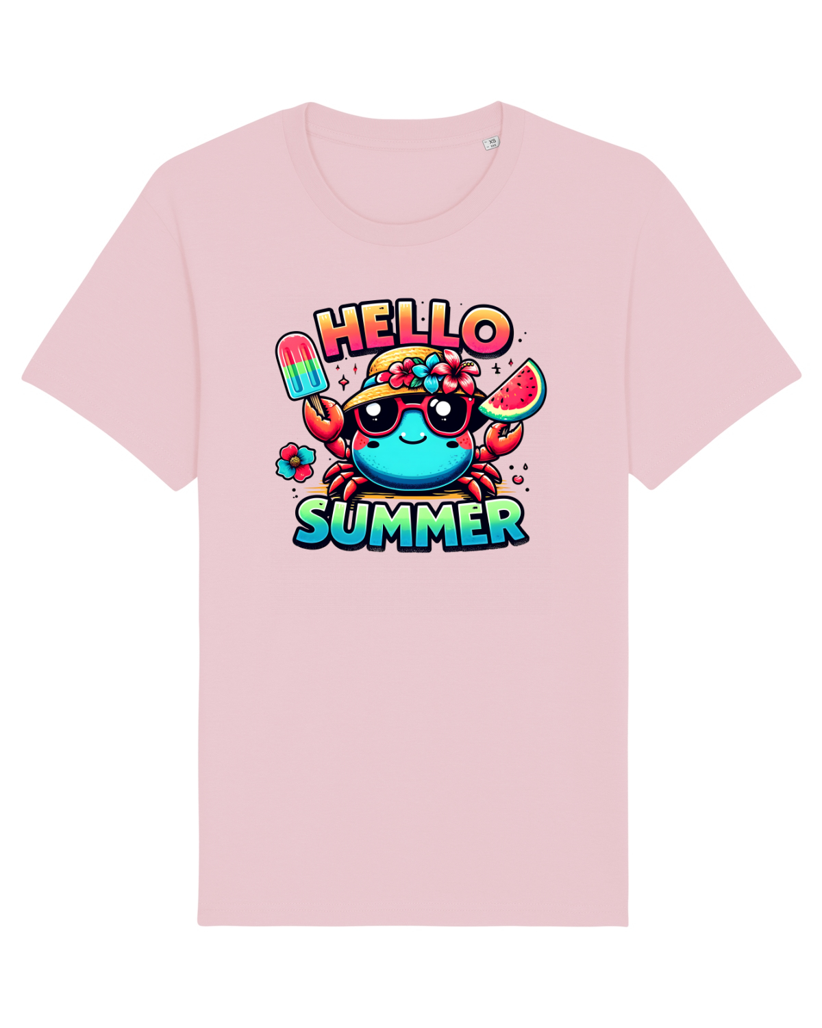 Tricou mânecă scurtă Unisex Rocker Cotton Pink