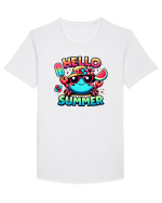Hello summer - Crabul jucăuș Tricou mânecă scurtă guler larg Bărbat Skater