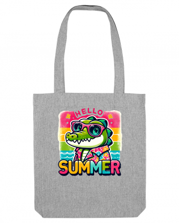 Hello summer - Crocodilul in vacanță Heather Grey