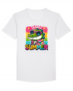 Hello summer - Crocodilul in vacanță Tricou mânecă scurtă guler larg Bărbat Skater