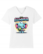 Hello summer - Mica Elefănțica Tricou mânecă scurtă guler V Bărbat Presenter