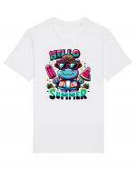 Hello summer - Hipopotamul pofticios Tricou mânecă scurtă Unisex Rocker