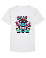 Hello summer - Hipopotamul pofticios Tricou mânecă scurtă guler larg Bărbat Skater