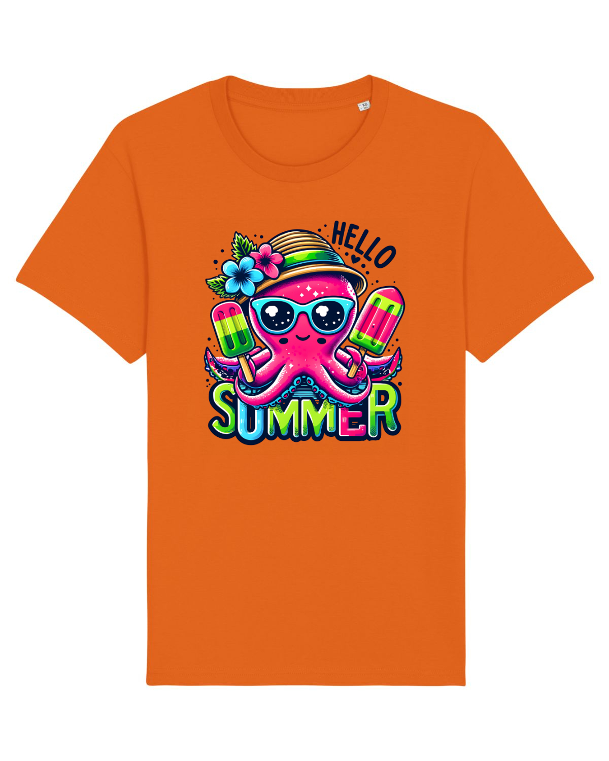 Tricou mânecă scurtă Unisex Rocker Bright Orange