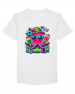 Hello summer - Caracatița jucăușa Tricou mânecă scurtă guler larg Bărbat Skater