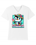 Hello summer - Pinguinul drăgălaș Tricou mânecă scurtă guler V Bărbat Presenter