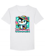 Hello summer - Pinguinul drăgălaș Tricou mânecă scurtă guler larg Bărbat Skater