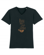 Buy Me With a Coffee Tricou mânecă scurtă guler V Bărbat Presenter