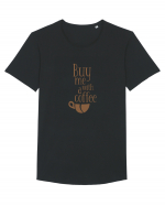 Buy Me With a Coffee Tricou mânecă scurtă guler larg Bărbat Skater