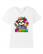 Hello summer - Leneșul cel vrednic Tricou mânecă scurtă guler V Bărbat Presenter