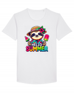 Hello summer - Leneșul cel vrednic Tricou mânecă scurtă guler larg Bărbat Skater