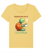 pentru iubitorii de țestoase - Anything you can do I can do slower Tricou mânecă scurtă guler larg fitted Damă Expresser