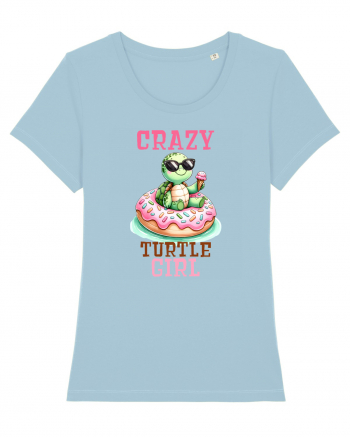 pentru iubitorii de țestoase - Crazy turtle girl Sky Blue