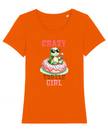 pentru iubitorii de țestoase - Crazy turtle girl Bright Orange