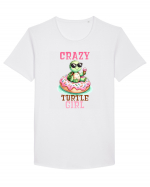 pentru iubitorii de țestoase - Crazy turtle girl Tricou mânecă scurtă guler larg Bărbat Skater