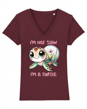 pentru iubitorii de țestoase - I am not slow, I am a turtle Burgundy