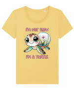 pentru iubitorii de țestoase - I am not slow, I am a turtle Tricou mânecă scurtă guler larg fitted Damă Expresser