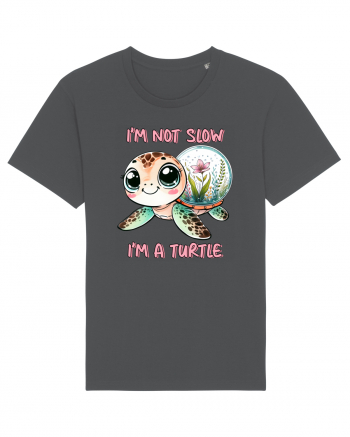 pentru iubitorii de țestoase - I am not slow, I am a turtle Anthracite