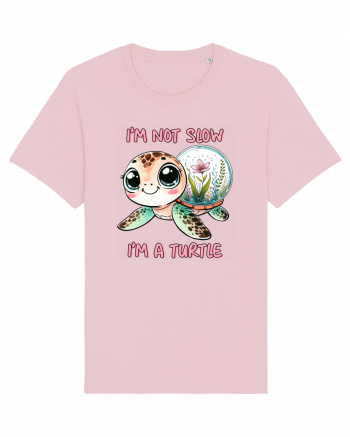 pentru iubitorii de țestoase - I am not slow, I am a turtle Cotton Pink