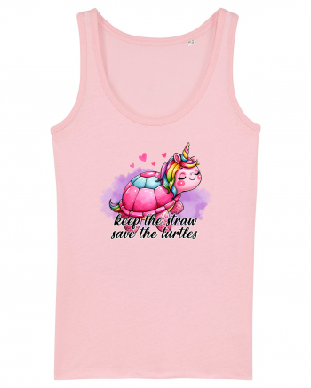 pentru iubitorii de țestoase - Keep the straw save the turtles Cotton Pink