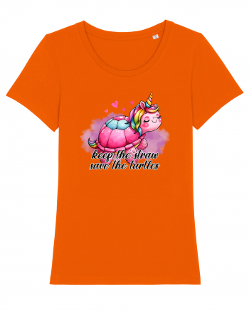 pentru iubitorii de țestoase - Keep the straw save the turtles Bright Orange