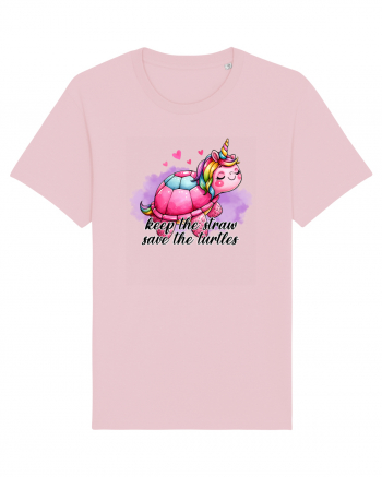 pentru iubitorii de țestoase - Keep the straw save the turtles Cotton Pink