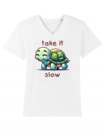 pentru iubitorii de țestoase - Take it slow Tricou mânecă scurtă guler V Bărbat Presenter
