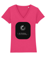 I am Thinking.. Tricou mânecă scurtă guler V Damă Evoker