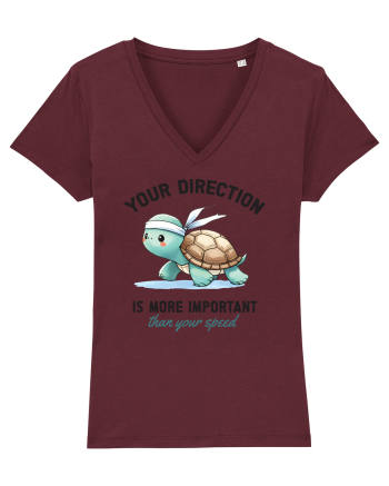 Your direction is more important than your speed Burgundy