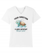 Your direction is more important than your speed Tricou mânecă scurtă guler V Bărbat Presenter