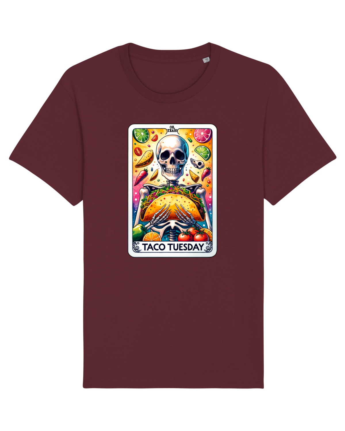 Tricou mânecă scurtă Unisex Rocker Burgundy