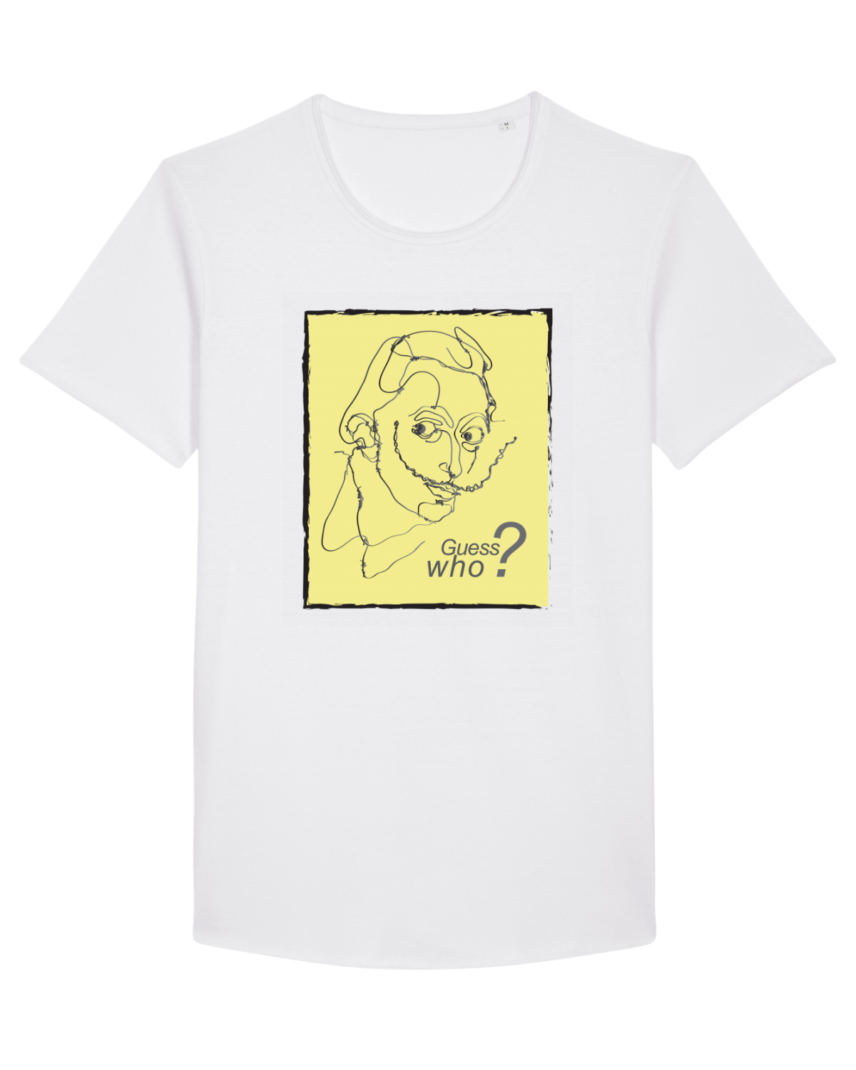 Tricou mânecă scurtă guler larg Bărbat Skater White