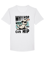 Why Hop when you can hip 2 Tricou mânecă scurtă guler larg Bărbat Skater