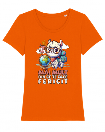 Llama motivational - Fa mai mult din ce te face fericit Bright Orange